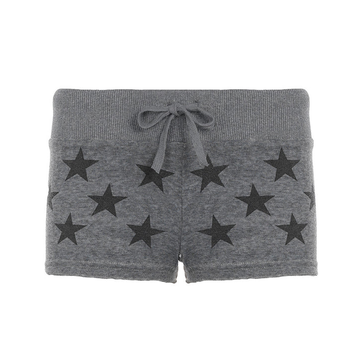 Dame Sporty shorts med stjernemønster og elastisk bånd Skovae
