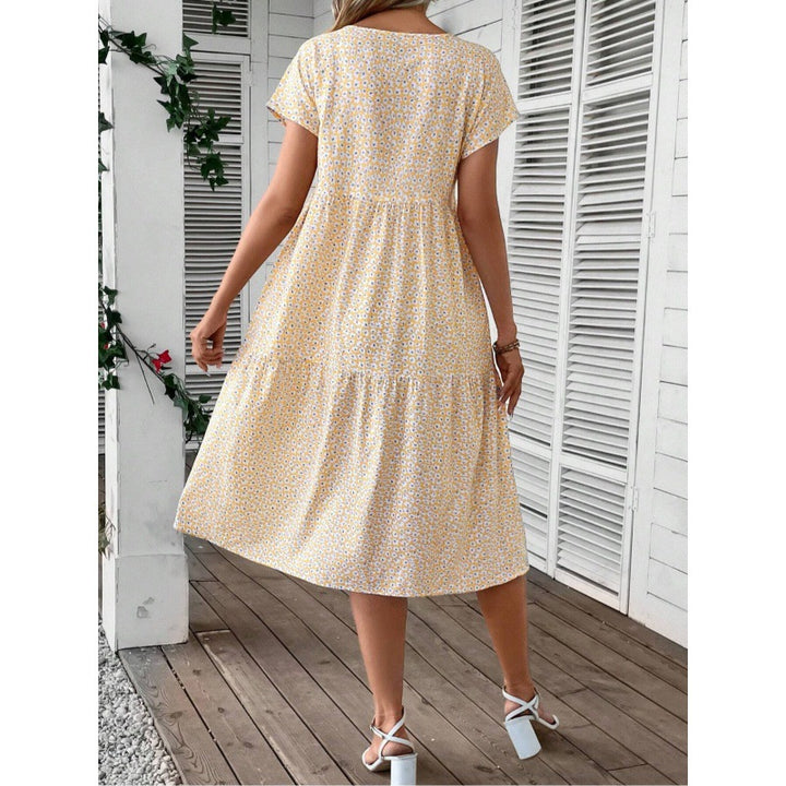 Dame Midi-Kjole med floral design Stilla