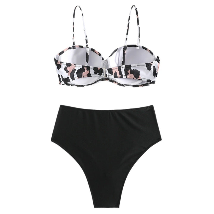 Femme svømme bikini sæt med iøjnefaldende dyreprint og højskåret bund Stilla