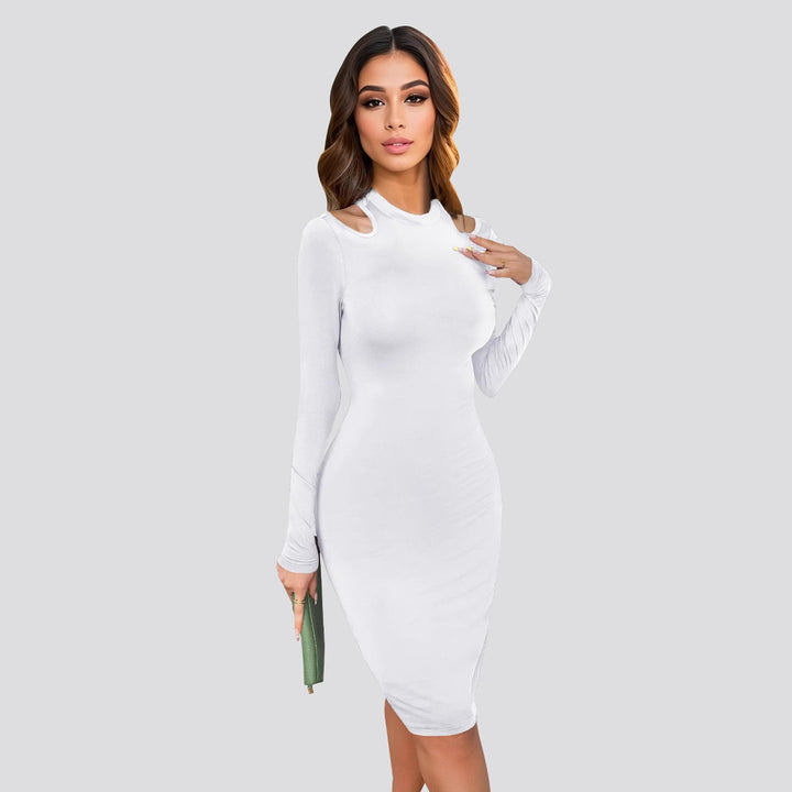 Dame elegant Langærmskjorte med raffinerede cut-out-detaljer Stilla