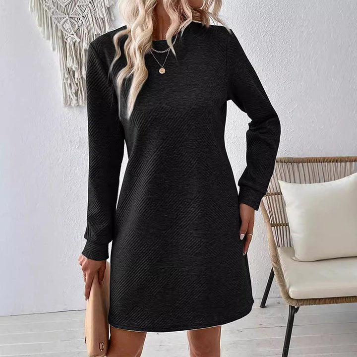 Dame Lækkert Sweatkjole med struktureret Design Stilla