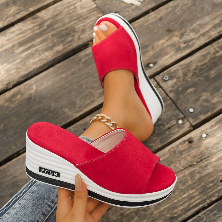 Dame Platform Sandaler med Leopardmønster Stilla
