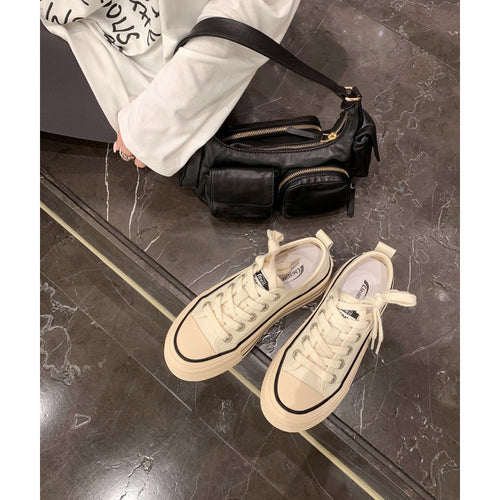 Dame platform sneakers med forhøjet sål og snørebånd Stilla