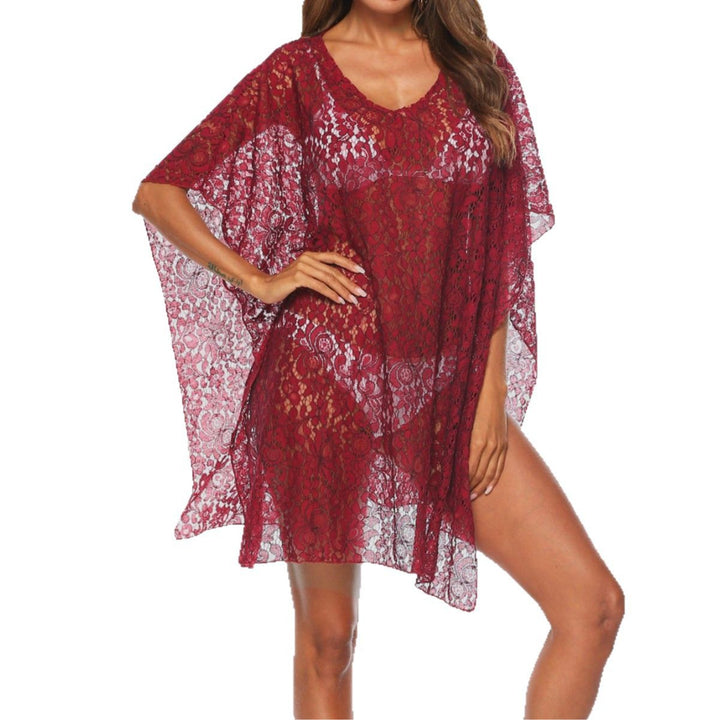 Dame Gennemsigtig Spids Kimono Overdel Stilla