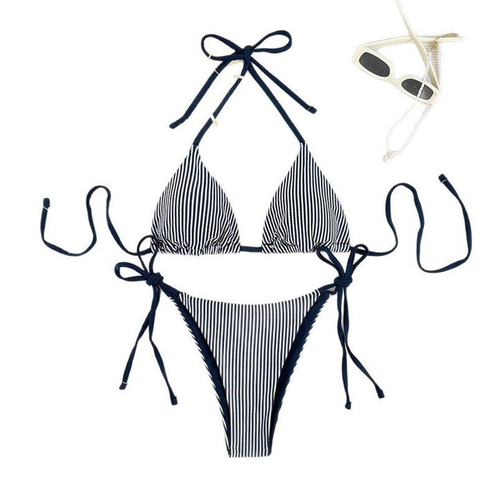 Dame Triangel-Bikini med justerbare snøre detaljer Skovae