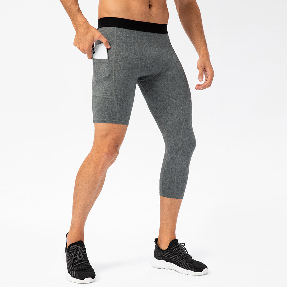 Herrer kompressions leggings med integrerede lommer og ergonomisk design Stilla