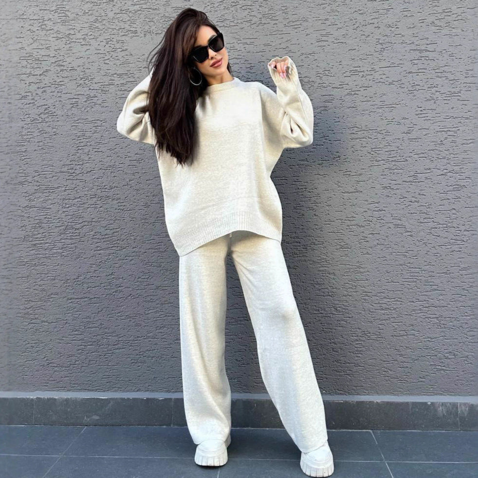 Dame afslappet strikpullover med oversized pasform og brede ærmer Stilla