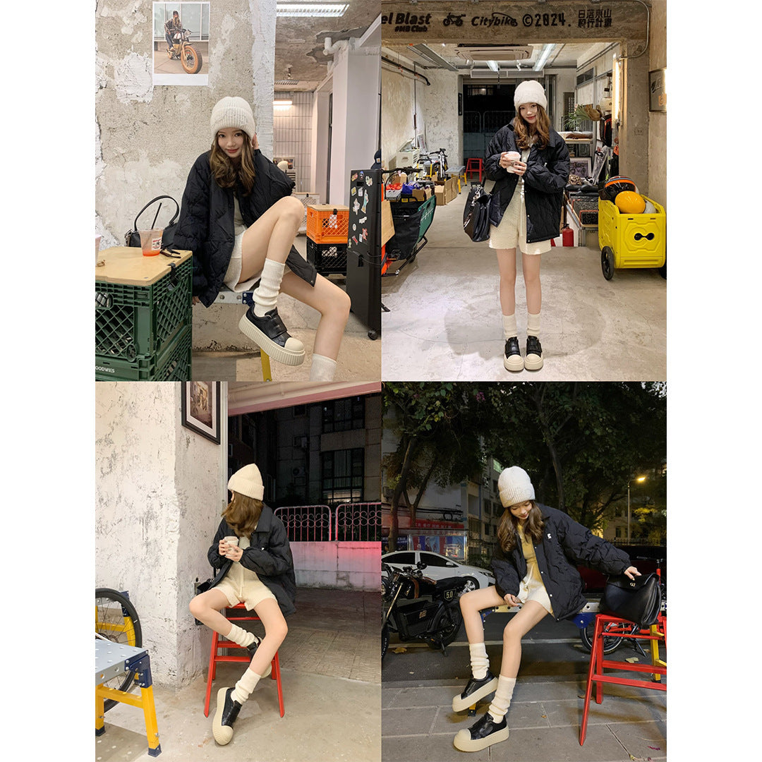 Dame Chic Platform Sneakers med justerbar rem Stilla