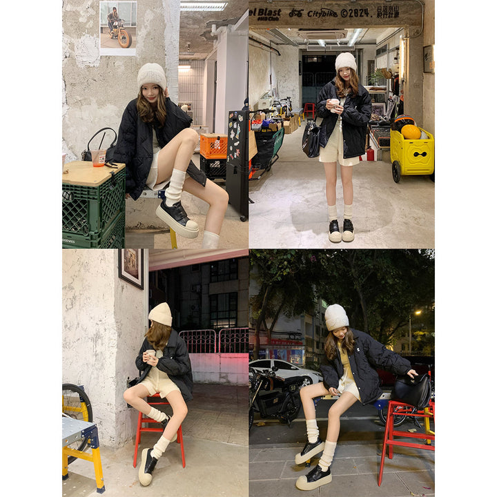 Dame Chic Platform Sneakers med justerbar rem Stilla