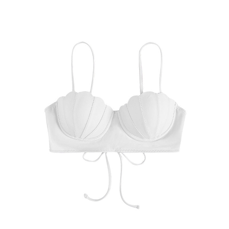 Dame bikini top med musling design og justerbare stropper Skovae