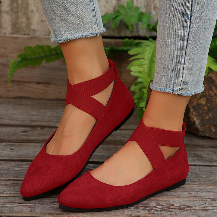 Dame Wildleder Ballerina Flats Stilla