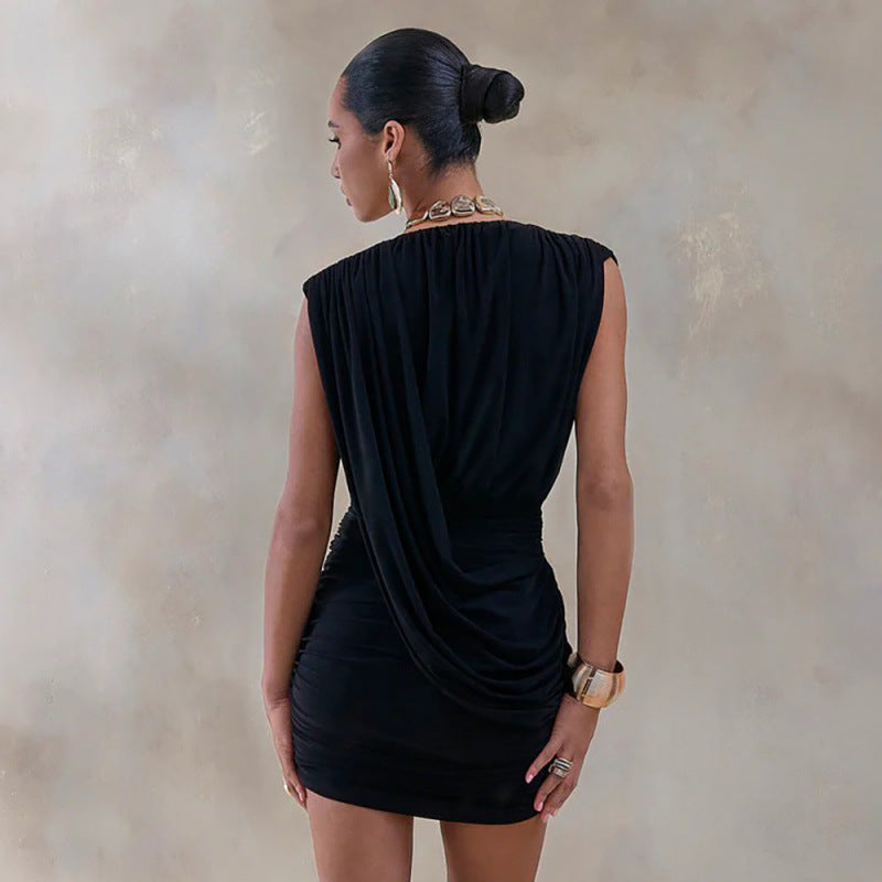 Damen Wickelkleid mit figurbetontem Schnitt und gerafften Details Skovae