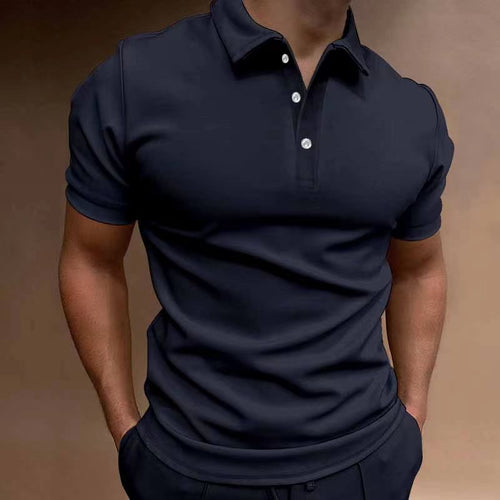 Herrer Poloshirt med klassisk snit og stilfuldt knapdesign Stilla