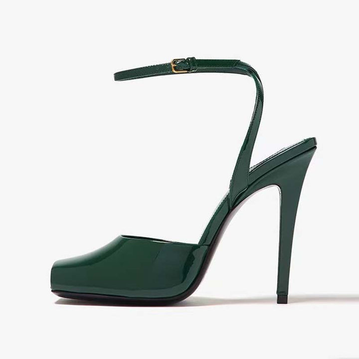 Femme Open-Toe Slingback High Heels med elegant ankelrem-detalje Stilla