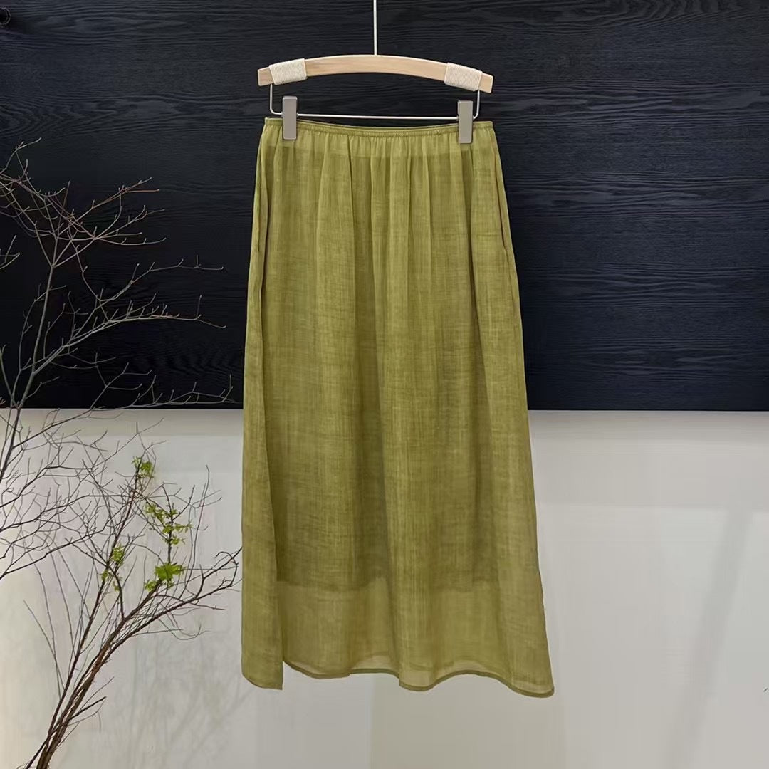 Femme Flydende Maxikjole med Elastisk Talje Stilla