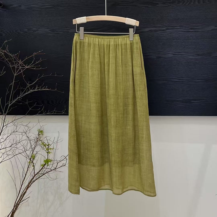 Femme Flydende Maxikjole med Elastisk Talje Stilla