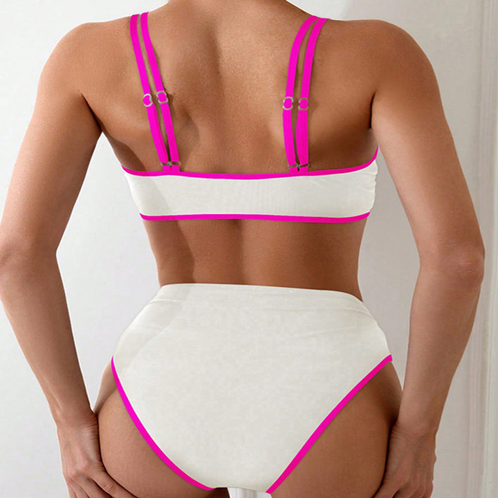 Dame bikini-sæt med moderne cut-out og justerbare stropper Skovae