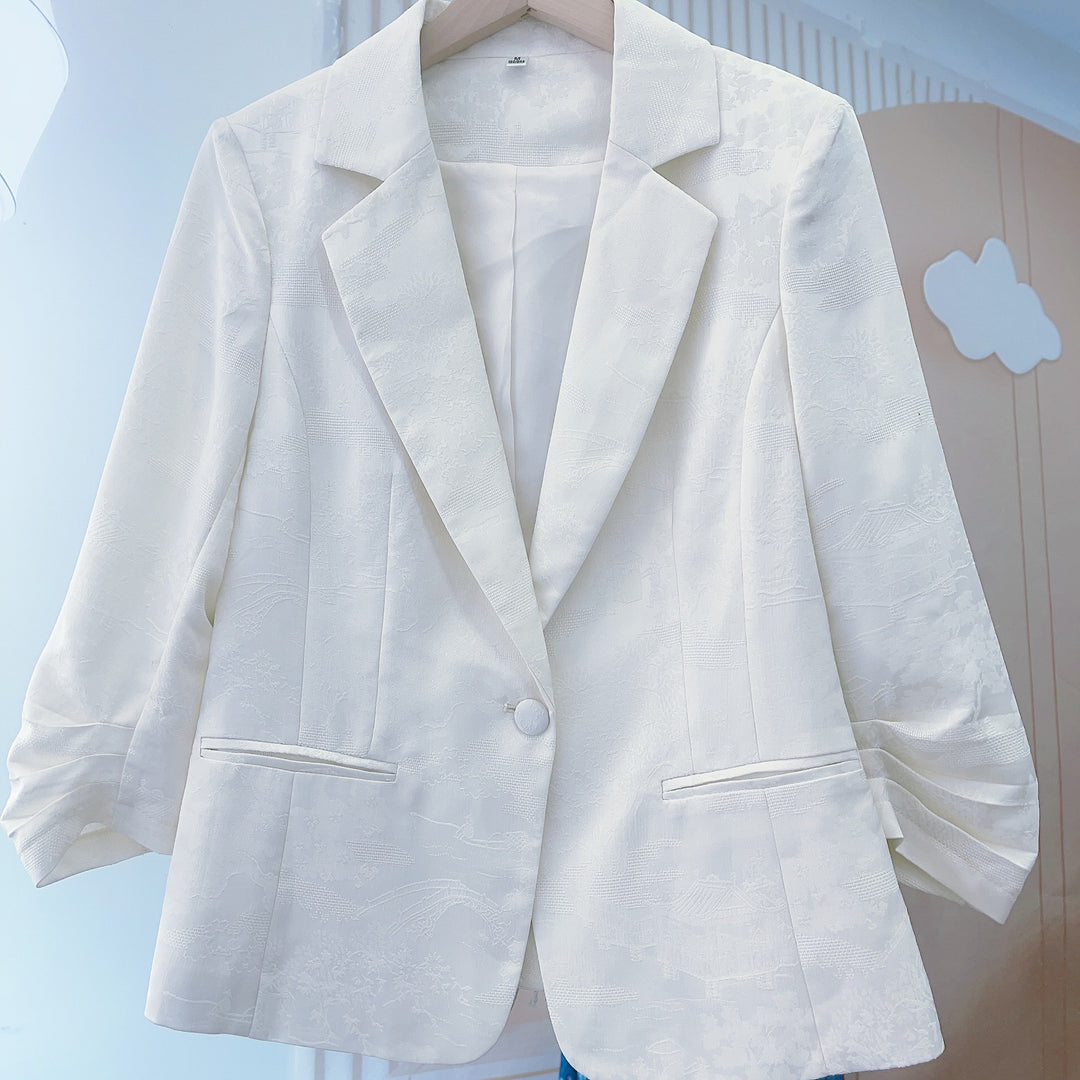 Dame elegant satin blazer i moderne design Stilla