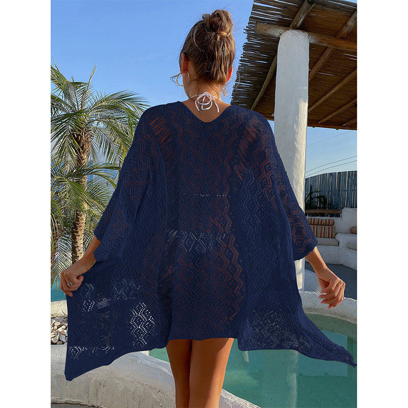 Dame Strand-Cover-Up med spidsmønster Stilla