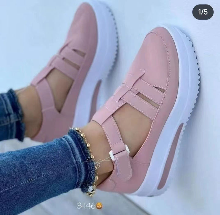 Dame Sporty Slip-On Sneakers med elastiske stropper og skridsikker sål Stilla