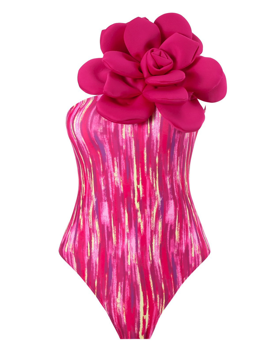 Dame one-piece badedragt med blomsterdesign og stilfuld omslagsskørt Stilla