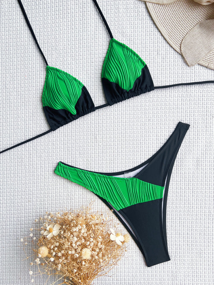Dame Triangel-Bikini med innovativt foldedesign Skovae