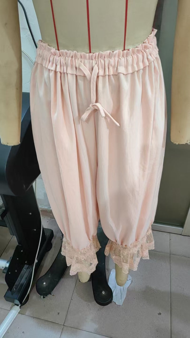 Dame Luftig og elegant Culotte med spidsdekoration Skovae