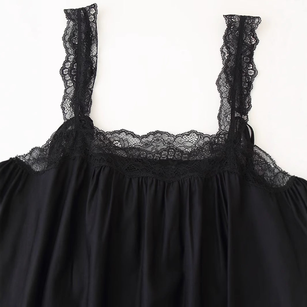 Femme Spidsbesat Silke-Cami-Kjole Stilla