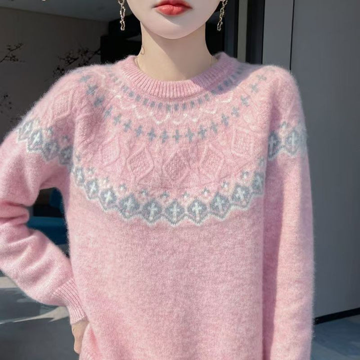 Kvinders hyggelige strikket sweater Stilla