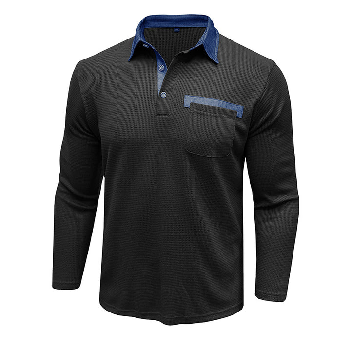 Herrer langærmet polo T-shirt Stilla
