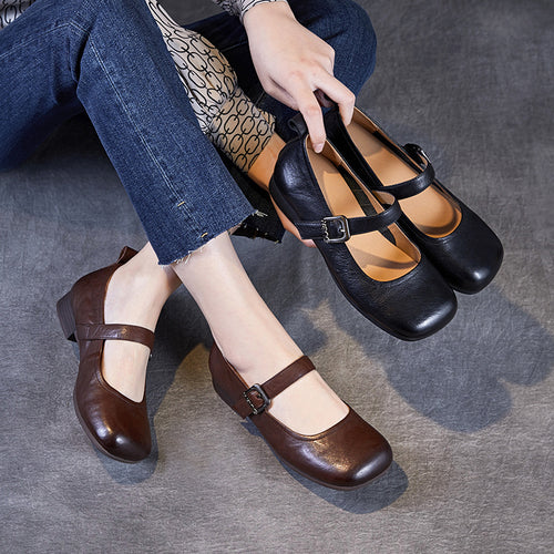 Dame Elegante Mary Jane Ballerinas med Behageligt Fodbed Stilla