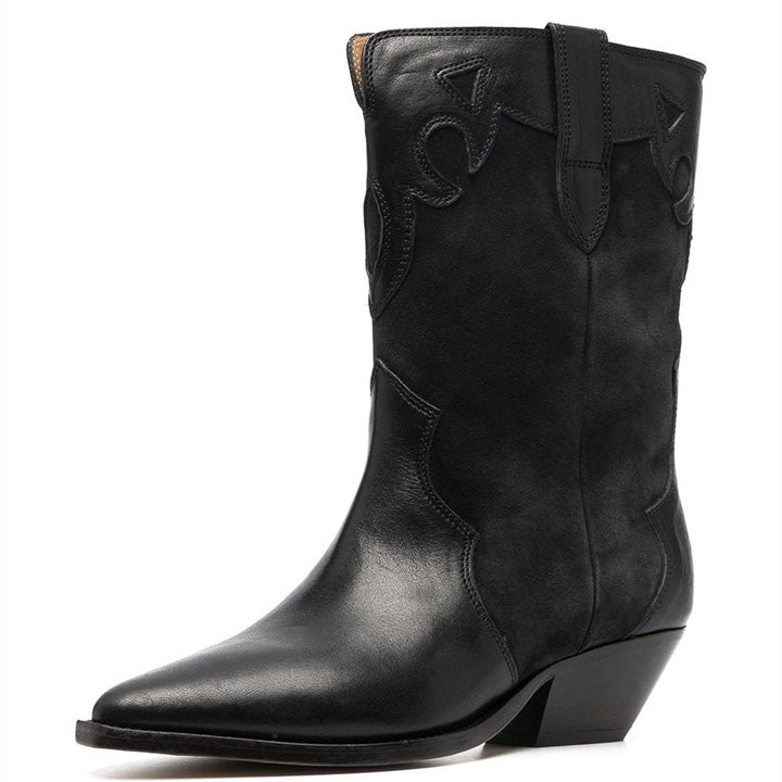 Femme Spidstue Western-stil Støvletter Stilla