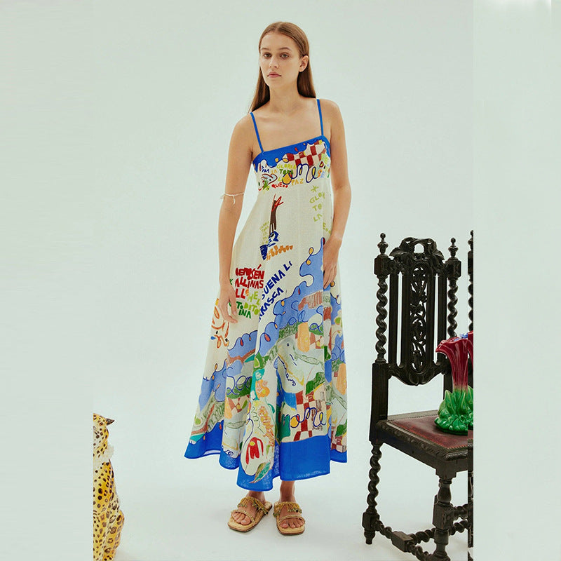 Kvinder Boho-inspireret Sommer Maxi Kjole Stilla