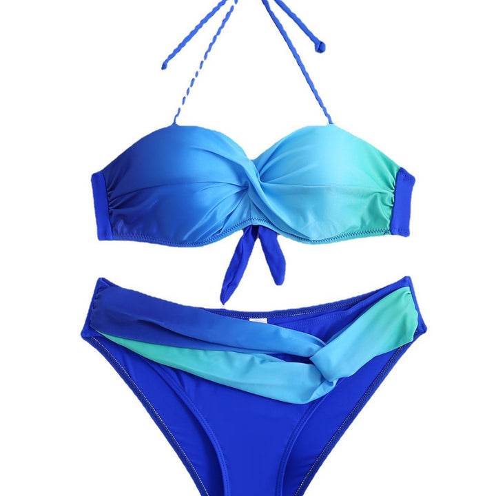 Dame Bandeau-Bikini Sæt med Slynge-design og blød Farveovergang Stilla