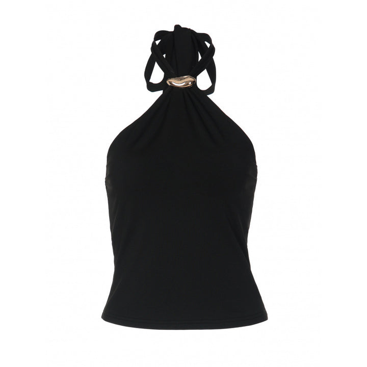 Damen Haltertop mit elegantem Ringdetail und figurbetontem Schnitt Skovae