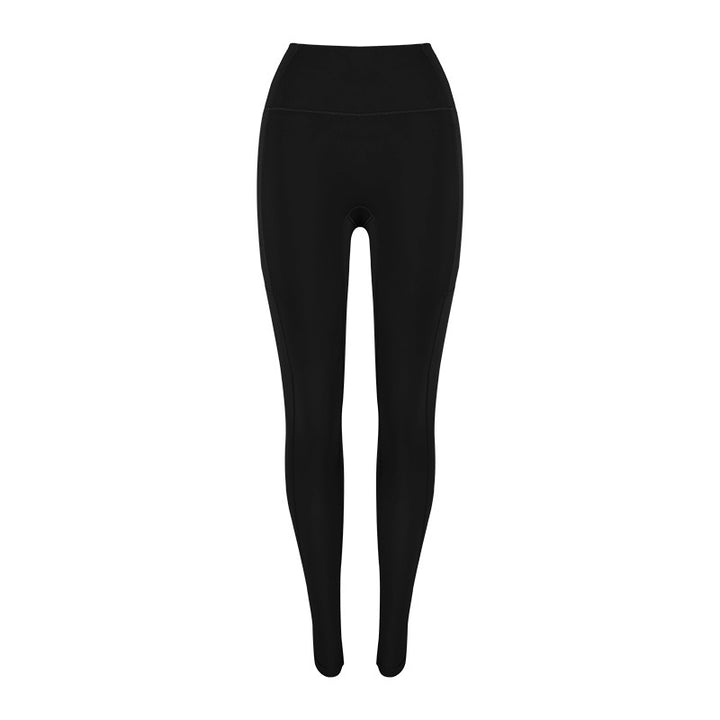 Dame højtaljede fitness-leggings i åndbart materiale Stilla