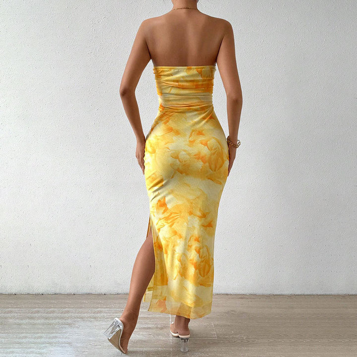 Stilla | Højtaljet Slim Fit Slids Strapless Bodycon Nederdel