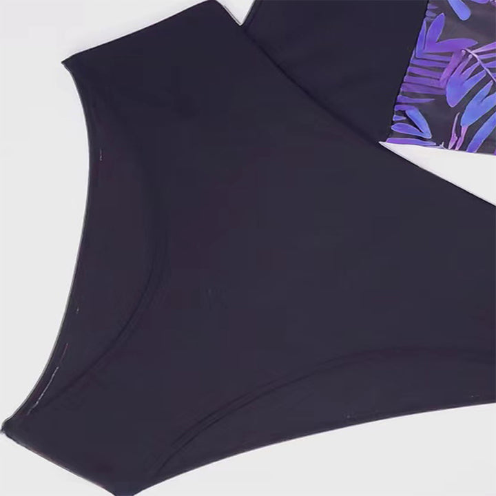 Dame Sporty Tankini med blomster lynlås Skovae