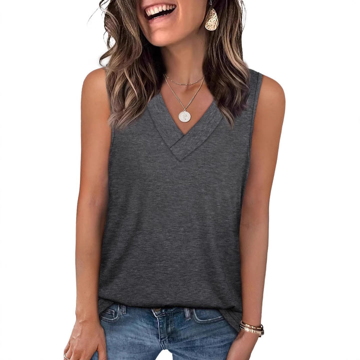 Dame Relaxed Fit V-Udskæring Tanktop Stilla