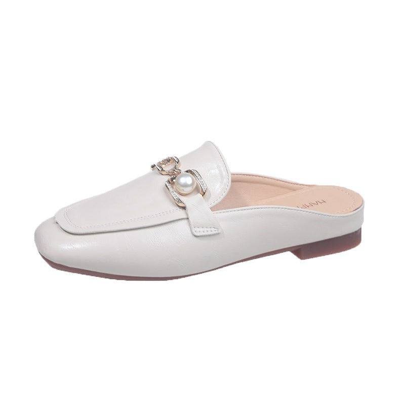 Femme Elegante Perle-belagte Slip-On Mules Stilla
