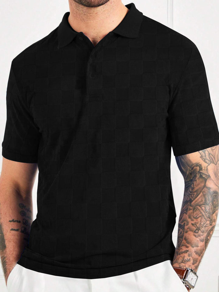 Herrer Polo skjorte med elegant struktureret design og åndbar teknologi Stilla