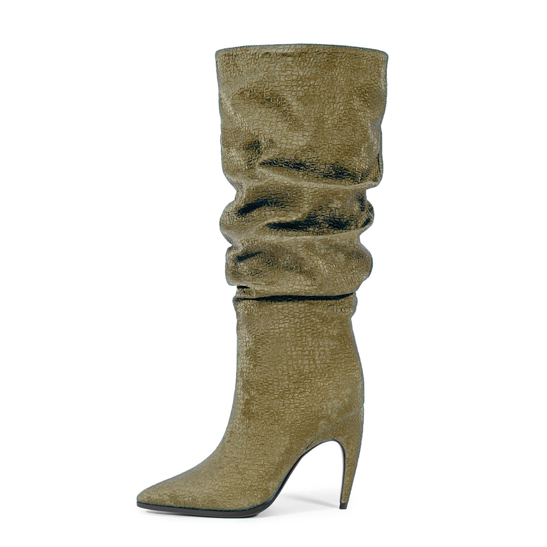 Femme Slouchy Høje Hæle Over-the-Knee Støvler Stilla
