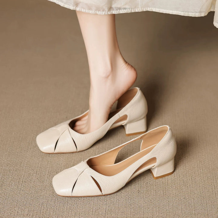 Damer Elegante Blokhæle Slingback Sko Stilla