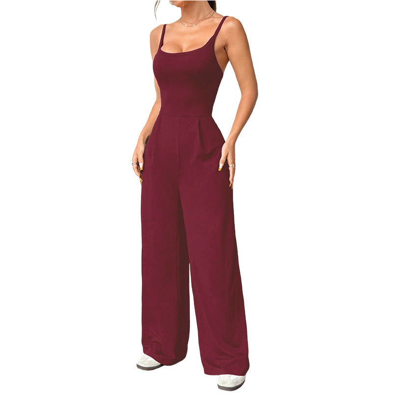 Dame jumpsuit med bredt ben og elegant snit Skovae