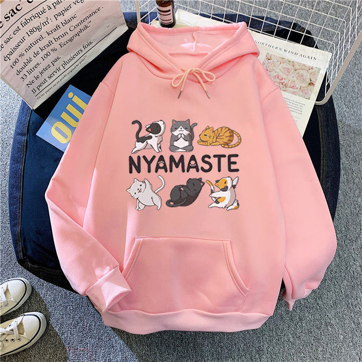 Kvinders hoodie med kreativt dyremotiv Skovae