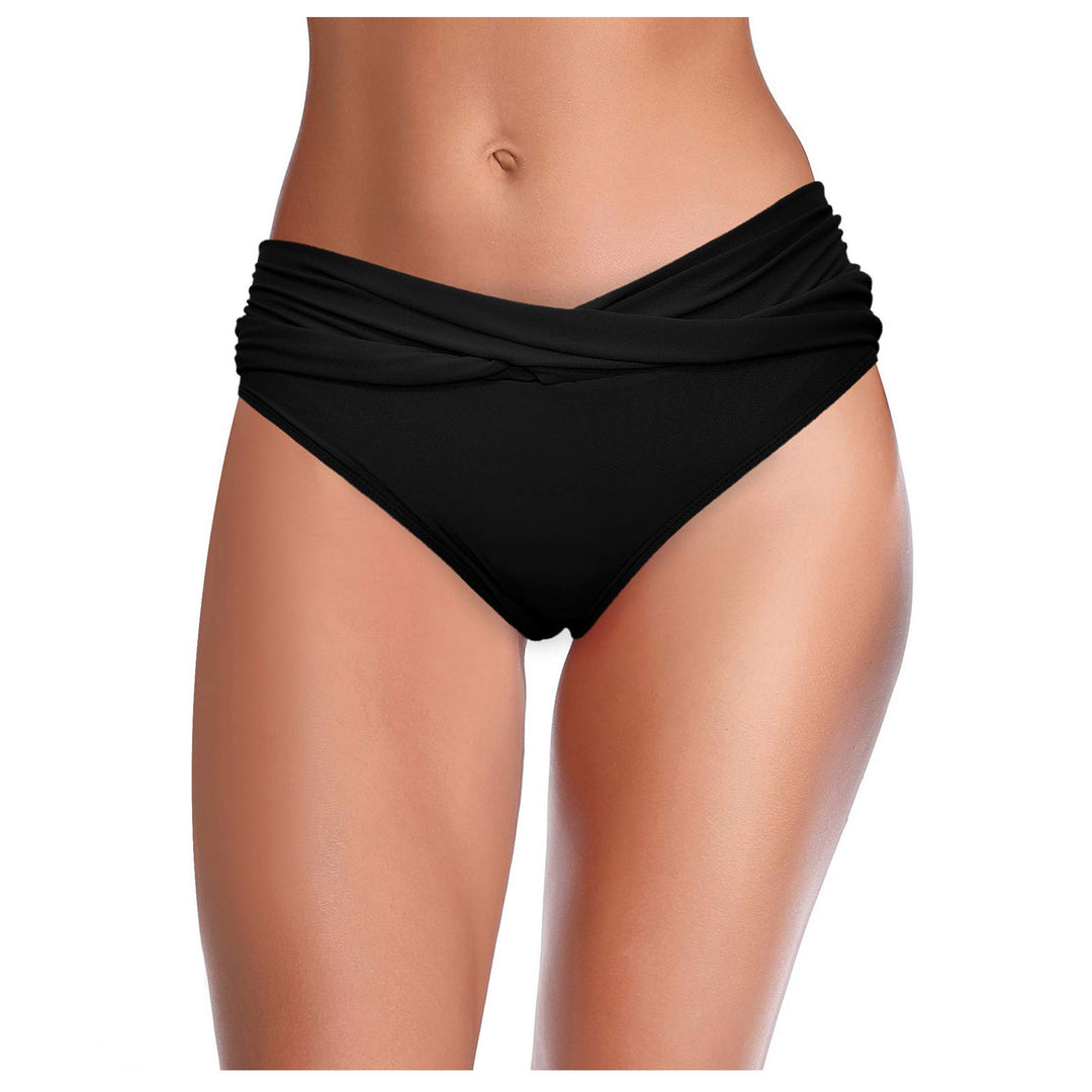 Femme Høj-taljede Rynket Bikini Underdel Stilla