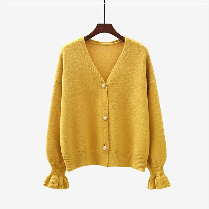 Kvinders cardigan med perleknapper og løs pasform Stilla