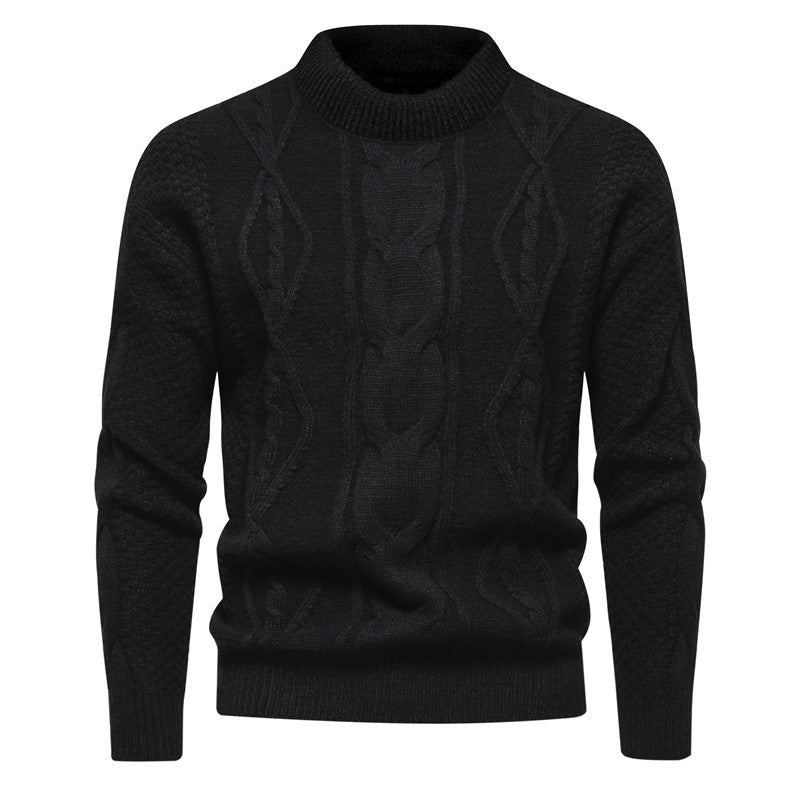 Herrer struktureret kabelstrik sweater Stilla