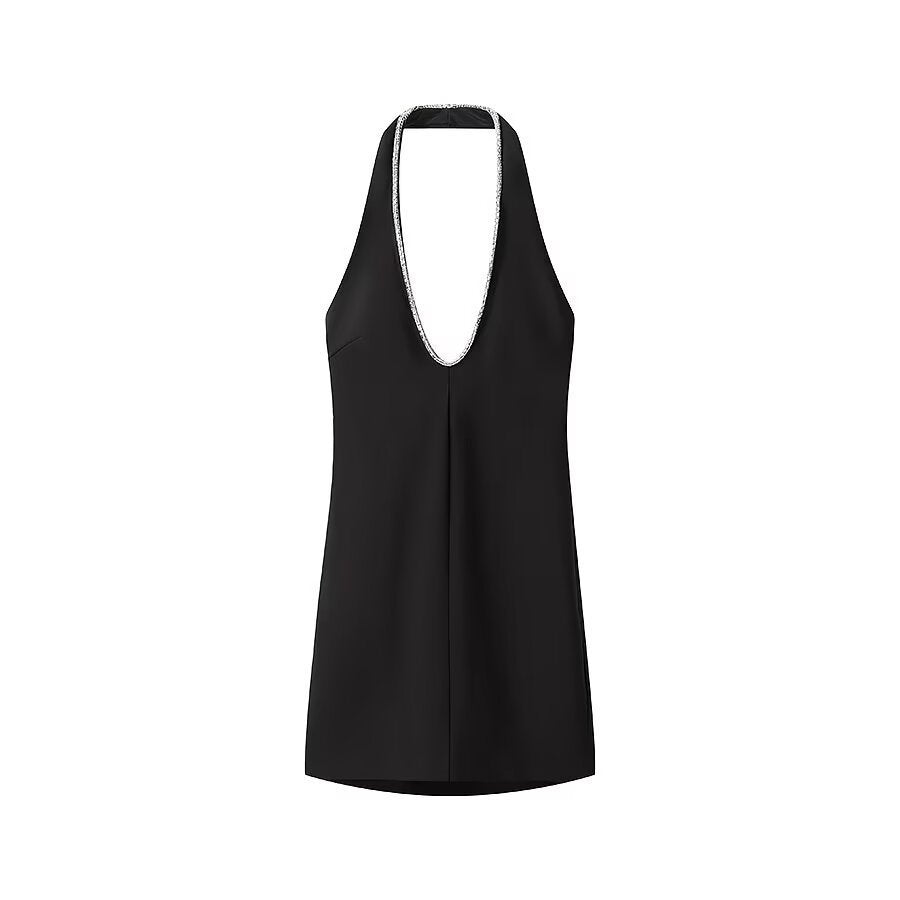 Dame sporty top med dyb v-halsudskæring og elegant bånd Stilla