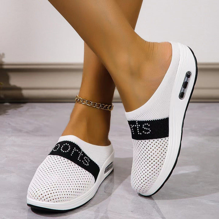 Dame Komfortable Slip-On Sneakers med åndbart mesh-overmateriale Stilla